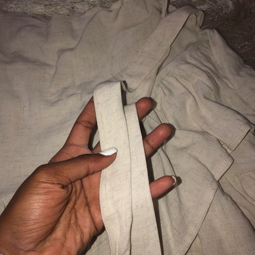 Ruffle Linen Skirt